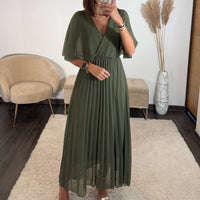 ROBE LONGUE KAKI JULIA - La Petite Somptueuse