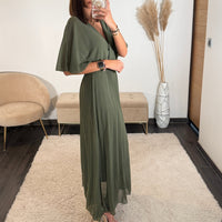 ROBE LONGUE KAKI JULIA - La Petite Somptueuse