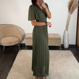 ROBE LONGUE KAKI KARENE - La Petite Somptueuse