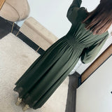 ROBE LONGUE KAKI MAUDE - La Petite Somptueuse