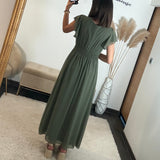ROBE LONGUE KAKI OLIVIA - La Petite Somptueuse