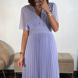 ROBE LONGUE LILAS KARENE - La Petite Somptueuse