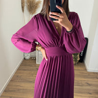 ROBE LONGUE MAUVE KARENA - La Petite Somptueuse