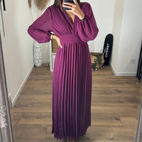 ROBE LONGUE MAUVE KARENA - La Petite Somptueuse