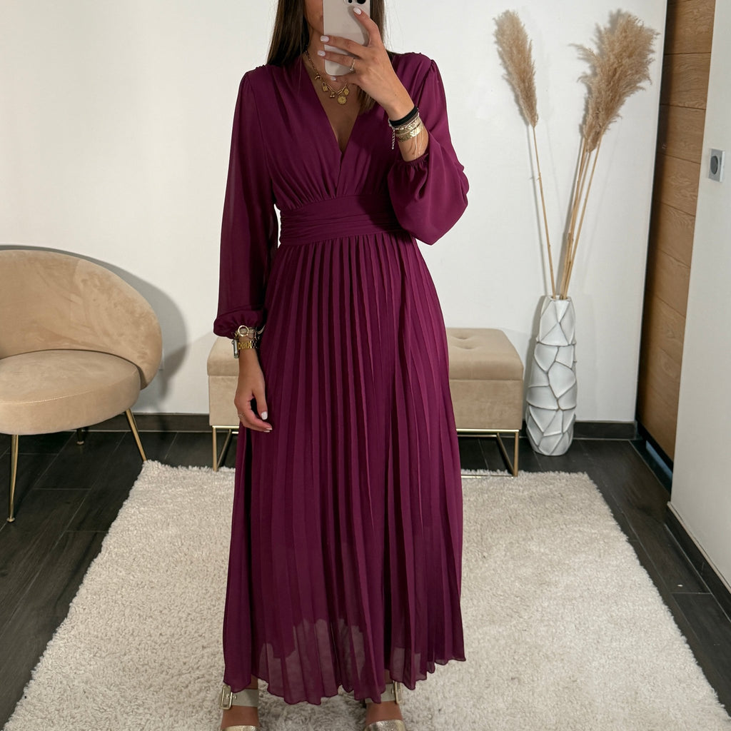 Robe Longue New Look Taille 12, Mauve, Manches Courtes, 57 Pouces (144 Cm) - Neuf