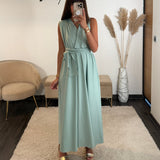 ROBE LONGUE MULTIPOSITION VERT D'EAU IZIA - La Petite Somptueuse