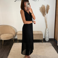 ROBE LONGUE NOIRE AMBRE - La Petite Somptueuse