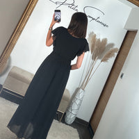 ROBE LONGUE NOIRE CHARLIE - La Petite Somptueuse