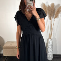 ROBE LONGUE NOIRE CHARLIE - La Petite Somptueuse