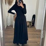 ROBE LONGUE NOIRE ELIA - La Petite Somptueuse