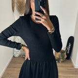 ROBE LONGUE NOIRE ELIA - La Petite Somptueuse