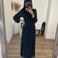 ROBE LONGUE NOIRE EMMA - La Petite Somptueuse