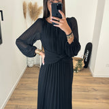 ROBE LONGUE NOIRE EMMA - La Petite Somptueuse