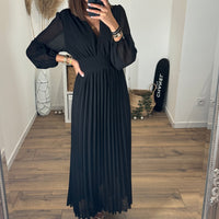 ROBE LONGUE NOIRE KARENA - La Petite Somptueuse