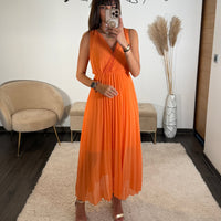 ROBE LONGUE ORANGE AMBRE - La Petite Somptueuse