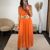 ROBE LONGUE ORANGE AMBRE - La Petite Somptueuse