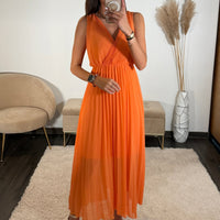 ROBE LONGUE ORANGE AMBRE - La Petite Somptueuse