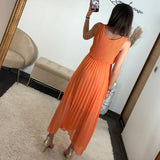 ROBE LONGUE ORANGE AMBRE - La Petite Somptueuse