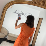 ROBE LONGUE ORANGE GABRIELLE - La Petite Somptueuse