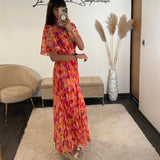 ROBE LONGUE PEACHY FUCHSIA KARENE - La Petite Somptueuse