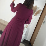 ROBE LONGUE PRUNE ELODIE - La Petite Somptueuse