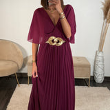 ROBE LONGUE PRUNE JULIA - La Petite Somptueuse