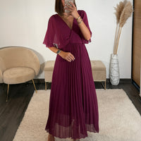 ROBE LONGUE PRUNE JULIA - La Petite Somptueuse