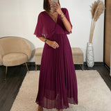 ROBE LONGUE PRUNE JULIA - La Petite Somptueuse
