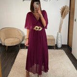 ROBE LONGUE PRUNE JULIA - La Petite Somptueuse