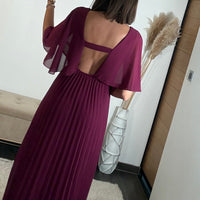 ROBE LONGUE PRUNE JULIA - La Petite Somptueuse