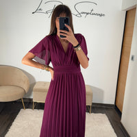 ROBE LONGUE PRUNE KARENE - La Petite Somptueuse