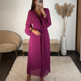 ROBE LONGUE PRUNE MAEVA - La Petite Somptueuse