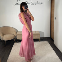 ROBE LONGUE ROSE BLUCH GABRIELLE - La Petite Somptueuse