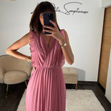 ROBE LONGUE ROSE BLUCH GABRIELLE - La Petite Somptueuse