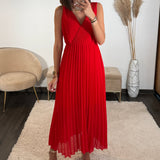 ROBE LONGUE ROUGE AMBRE - La Petite Somptueuse