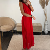 ROBE LONGUE ROUGE AMBRE - La Petite Somptueuse