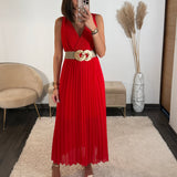 ROBE LONGUE ROUGE AMBRE - La Petite Somptueuse