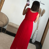 ROBE LONGUE ROUGE AMBRE - La Petite Somptueuse