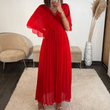 ROBE LONGUE ROUGE JULIA - La Petite Somptueuse