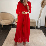 ROBE LONGUE ROUGE JULIA - La Petite Somptueuse