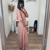 ROBE LONGUE TERRACOTA EYSIA - La Petite Somptueuse