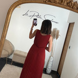 ROBE LONGUE TERRACOTTA AMBRE - La Petite Somptueuse