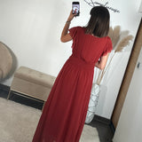 ROBE LONGUE TERRACOTTA CHARLIE - La Petite Somptueuse