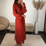 ROBE LONGUE TERRACOTTA ELODIE - La Petite Somptueuse