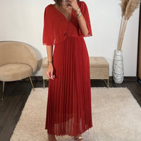 ROBE LONGUE TERRACOTTA JULIA - La Petite Somptueuse