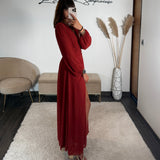 ROBE LONGUE TERRACOTTA MAUD - La Petite Somptueuse
