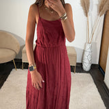 ROBE LONGUE TERRACOTTA NOURA - La Petite Somptueuse