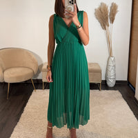 ROBE LONGUE VERT AMBRE - La Petite Somptueuse