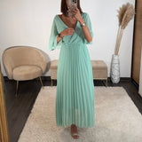 ROBE LONGUE VERT D'EAU JULIA - La Petite Somptueuse
