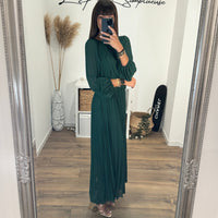 ROBE LONGUE VERT SAPIN EMMA - La Petite Somptueuse